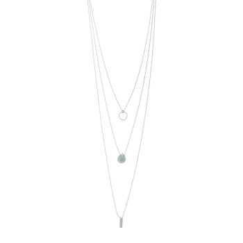 Wunderschöne, dreifache Halskette mit drei Anhängern aus Sterling Silber und Aventurin. alisia Schmuck wird in Italien gefertigt: Jetzt versandkostenfrei im Perlenmarkt OnlineShop bestellen!
