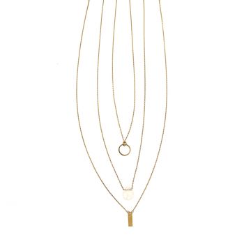 Herrliche, dreifache Halskette mit drei Anhängern aus Rosenquarz und rosévergoldetem Sterling Silber. alisia Schmuck wird in Italien gefertigt: Jetzt versandkostenfrei im Perlenmarkt OnlineShop bestellen!