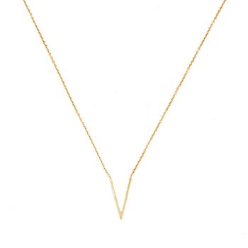 Elegante kleine Halskette in Gold mit V-Anhänger. alisia Schmuck wird in Italien gefertigt: Jetzt versandkostenfrei im Perlenmarkt OnlineShop bestellen!