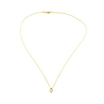 Zauberhafte Kurshuni Halskette mit feiner, goldener Gliederkette und funkelndem Tropfen-Anhänger: Jetzt versandkostenfrei im Perlenmarkt OnlineShop bestellen!