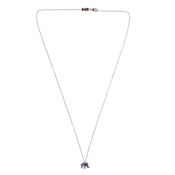 Großartige kleine Kurshuni Halskette aus rosévergoldetem Silber mit türkis-besetztem Elefanten: Jetzt versandkostenfrei im Perlenmarkt OnlineShop bestellen!