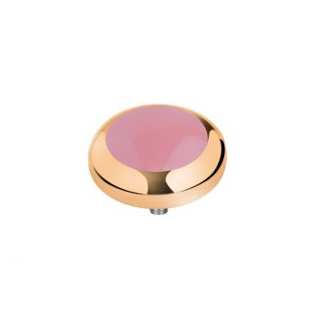 Wunderbarer MelanO Magnetic Ringaufsatz in Light Pink Pastell mit goldener Fassung, kombinierbar mit allen MelanO Magnetic Ringen. Der MelanO Magnetic Kopf ist magnetisch und kann ausgetauscht werden. Jetzt im Perlenmarkt OnlineShop bestellen!