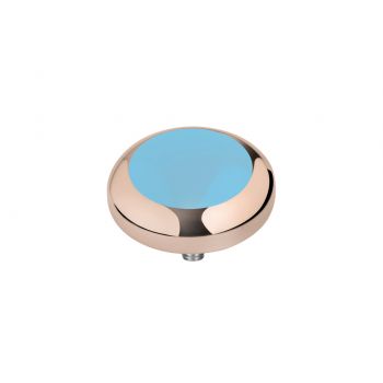 Wunderbarer MelanO Magnetic Ringaufsatz in Pastell Hellblau mit roségoldener Fassung, kombinierbar mit allen MelanO Magnetic Ringen. Der MelanO Magnetic Kopf ist magnetisch und kann ausgetauscht werden. Jetzt im Perlenmarkt OnlineShop bestellen!
