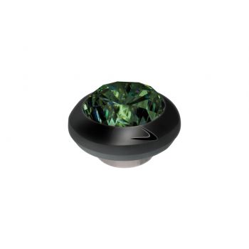 Fantastischer MelanO Magnetic Ringaufsatz mit olivfarbenem Zirkonia und schwarzer Fassung. Kombinierbar mit allen MelanO Magnetic Ringen. Der MelanO Magnetic Kopf ist magnetisch und kann ausgetauscht werden. Jetzt im Perlenmarkt OnlineShop!