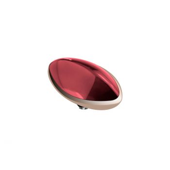 MelanO Twisted Ringaufsatz Oval Roségold Dark Red