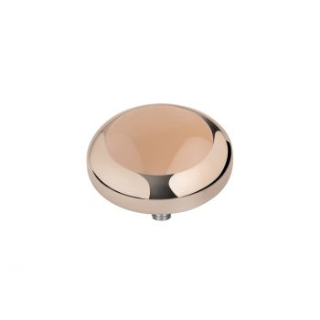 Eleganter MelanO Ringaufsatz in Nude mit roségolderner Fassung, kombinierbar mit allen Vivid Ringen. Der Aufsatz wird auf den Ring geschraubt und ist austauschbar: Das Vivid Schmuck System jetzt versandkostenfrei im Perlenmarkt OnlineShop bestellen!
