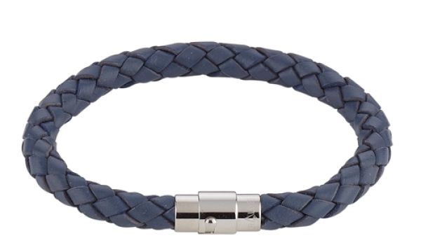 Hübsches kleines Armband in Blau aus 100 % Leder mit Magnet-Verschluss aus Edelstahl. Jetzt versandkostenfrei im Perlenmarkt OnlineShop bestellen!