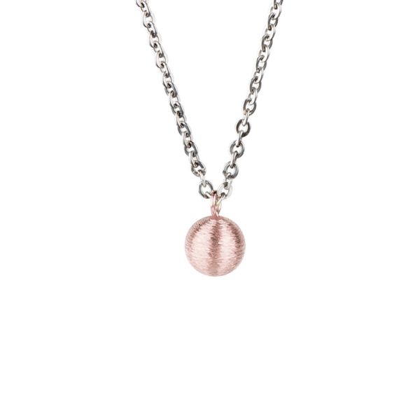 Eleganter, kleiner Anhänger mit schlichter Kugel aus rotvergoldetem Edelstahl. Jetzt versandkostenfrei im Perlenmarkt OnlineShop bestellen!