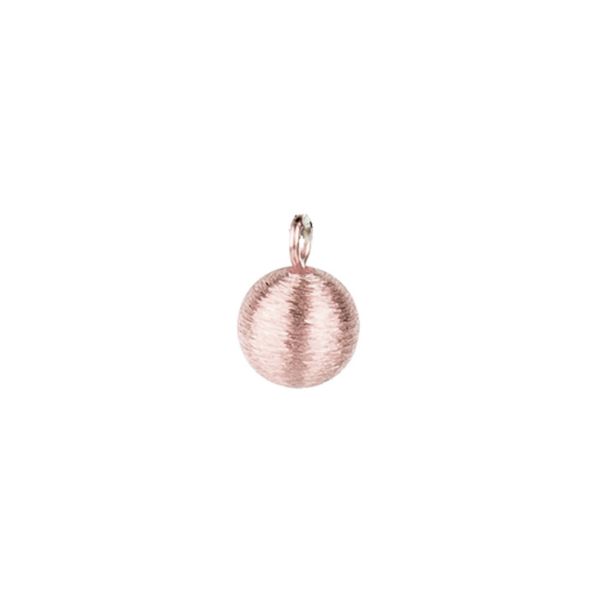 Eleganter, kleiner Anhänger mit schlichter Kugel aus rotvergoldetem Edelstahl. Ernstes Design Schmuck wird in Deutschland in einer eigenen Manufaktur gefertigt. Jetzt im Perlenmarkt OnlineShop bestellen!