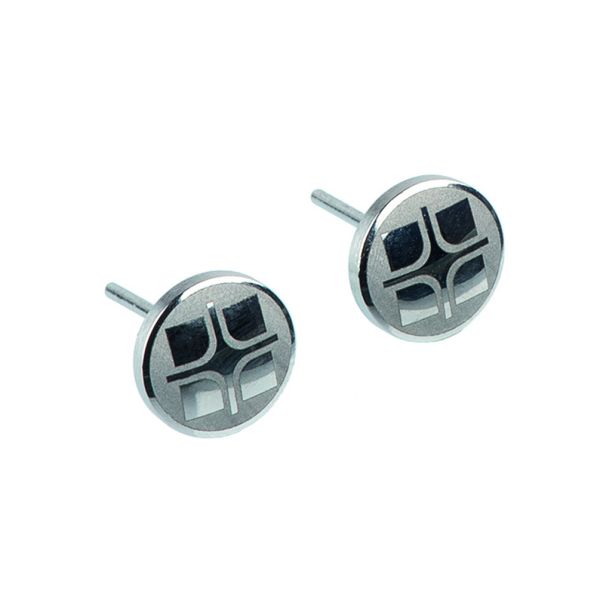 Herrliche Ohrstecker mit entzückendem Muster aus mattiertem und poliertem Edelstahl. Ernstes Design Schmuck wird in Deutschland in einer eigenen Manufaktur gefertigt. Jetzt versandkostenfrei im Perlenmarkt OnlineShop bestellen!