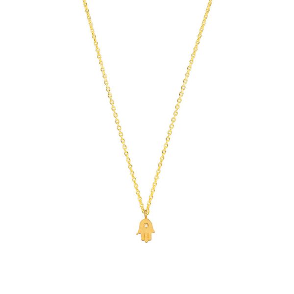 Die zauberhafte Halskette von Krinaki Jewelry mit klassischer Hand der Fatima als Anhänger wartet schon im Perlenmarkt OnlineShop auf Dich! Jetzt entdecken!