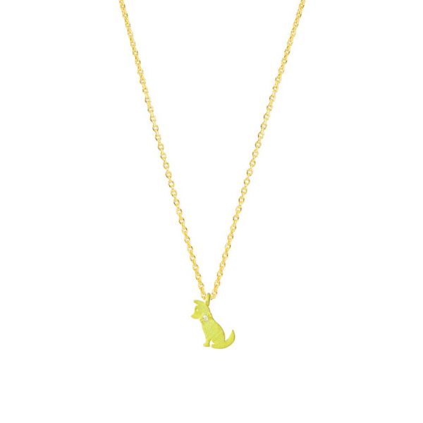Diese zauberhafte Halskette von Krinaki Jewelry mit verspieltem kleinem Hündchen als Anhänger wartet schon im Perlenmarkt OnlineShop auf Dich! Jetzt entdecken!
