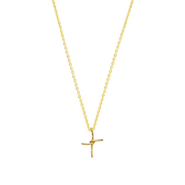 Die faszinierende Halskette aus 585er Gold von Krinaki Jewelry mit Kreuz aus gedrehtem Golddraht als Anhänger wartet schon im Perlenmarkt OnlineShop auf Dich! Jetzt entdecken!