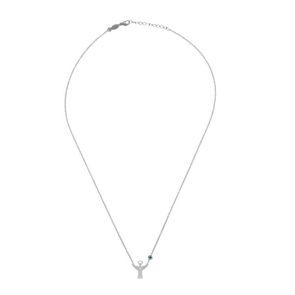 Die herrliche Kurshuni Halskette aus Sterling Silber mit Engels-Anhänger wartet schon im Perlenmarkt OnlineShop auf Dich! Jetzt entdecken!