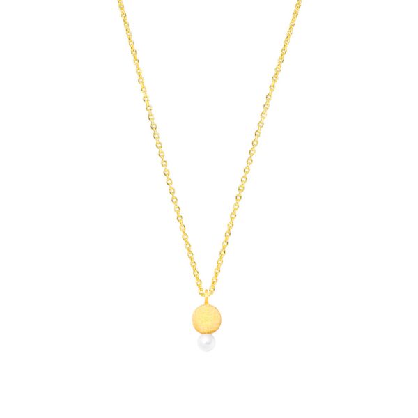Die wunderschöne Halskette von Krinaki Jewelry mit elegantem Kreisanhänger mit Perle wartet schon im Perlenmarkt OnlineShop auf Dich! Jetzt entdecken!