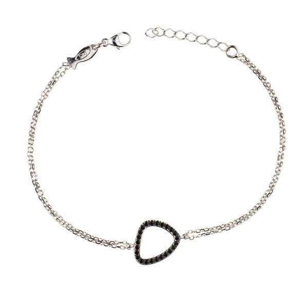 Elegantes Armband mit bezauberndem Anhänger aus Spinell und rhodiniertem Sterling Silber. Kurshuni Schmuck wird in Istanbul handgefertigt. Jetzt im Perlenmarkt OnlineShop bestellen!