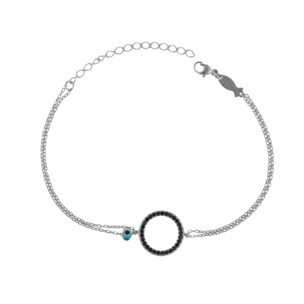 Elegantes Kurshuni Armband mit bezauberndem, spinell-besetztem Kreis aus Sterling Silber. Kurshuni Schmuck wird in Istanbul handgefertigt. Jetzt versandkostenfrei im Perlenmarkt OnlineShop bestellen!