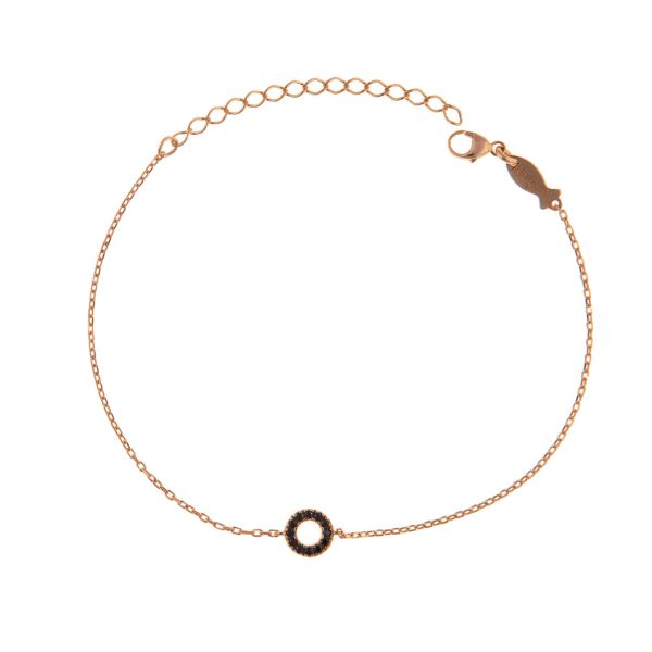 Bezauberndes Armband mit kleinem, spinell-besetztem Kreis aus rosévergoldetem Sterling Silber. Kurshuni Schmuck wird in Istanbul handgefertigt. Jetzt versandkostenfrei im Perlenmarkt OnlineShop bestellen!