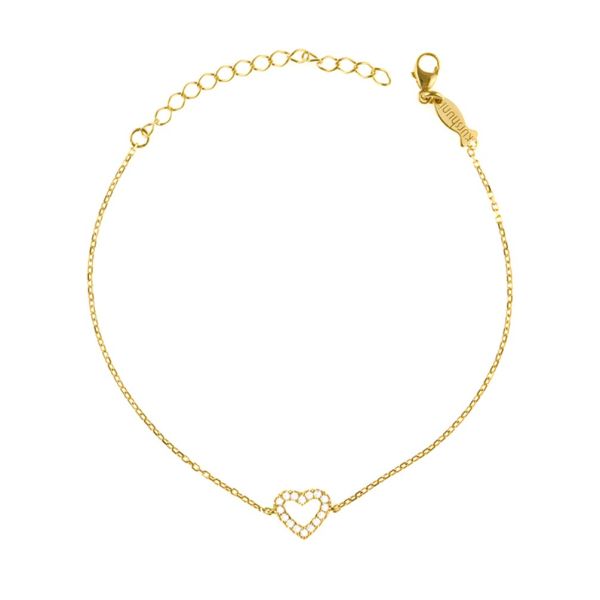 Wunderschönes Armband aus vergoldetem Sterling Silber mit bezauberndem Herz-Anhänger. Kurshuni Schmuck wird in Istanbul handgefertigt. Jetzt versandkostenfrei im Perlenmarkt OnlineShop bestellen!