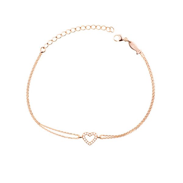 Wunderschönes Armband aus rosévergoldetem Sterling Silber mit bezauberndem Herz-Anhänger. Kurshuni Schmuck wird in Istanbul handgefertigt. Jetzt versandkostenfrei im Perlenmarkt OnlineShop bestellen!