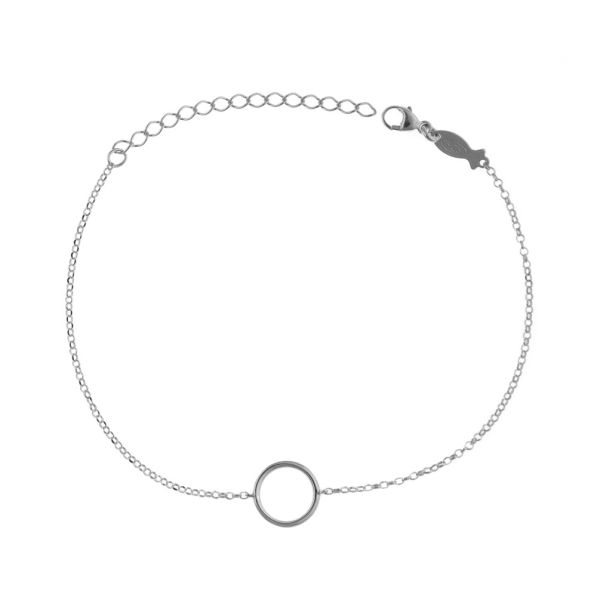 In das stilvolle Kurshuni Glieder-Armband ist ein schlichter Kreis in der Mitte eingearbeitet.  Das Armband besteht aus rhodiniertem Sterling Silber und wartet schon im Perlenmarkt OnlineShop auf Dich! Jetzt entdecken!