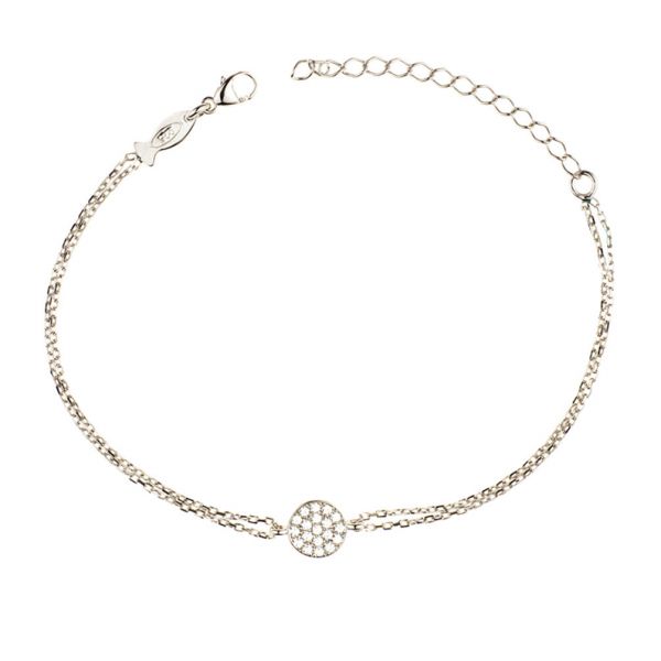 Zauberhaftes Armband aus rhodiniertem Sterling Silber und glitzerndem, zirkonia-besetztem Anhänger. Kurshuni Schmuck wird in Istanbul handgefertigt. Jetzt versandkostenfrei im Perlenmarkt OnlineShop bestellen!