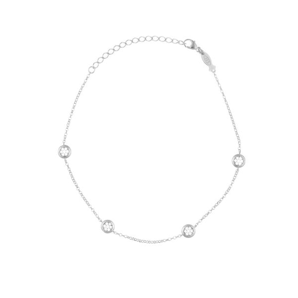 Fantastisches Armband aus Sterling Silber mit filigranen, zirkonia-besetzen Anhängern: Jetzt versandkostenfrei im Perlenmarkt OnlineShop bestellen!