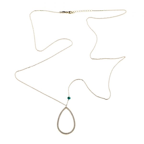 Wunderschöne, feine Halskette mit großem, funkelndem Tropfen-Anhänger: Jetzt versandkostenfrei im Perlenmarkt OnlineShop bestellen!