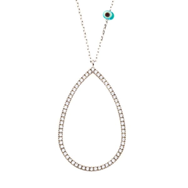 Wunderschöne, feine Halskette mit großem, funkelndem Tropfen-Anhänger. Kurshuni Schmuck wird in Istanbul handgefertigt. Jetzt versandkostenfrei im Perlenmarkt OnlineShop bestellen!