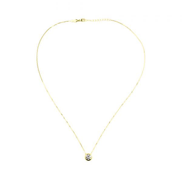 Entzückende Kurshuni Halskette mit funkelndem Anhänger aus Zirkonia mit goldener Fassung: Jetzt versandkostenfrei im Perlenmarkt OnlineShop bestellen!