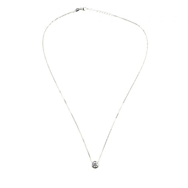 Entzückende, silberne Kurshuni Halskette mit funkelndem Zirkonia-Anhänger: Jetzt versandkostenfrei im Perlenmarkt OnlineShop bestellen!