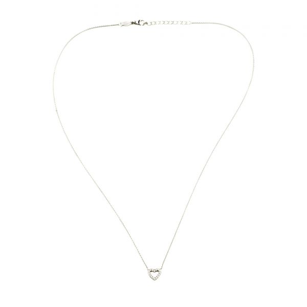 Zauberhafte Halskette aus rhodiniertem Sterling Silber mit funkelndem Herz-Anhänger: Jetzt versandkostenfrei im Perlenmarkt OnlineShop bestellen!