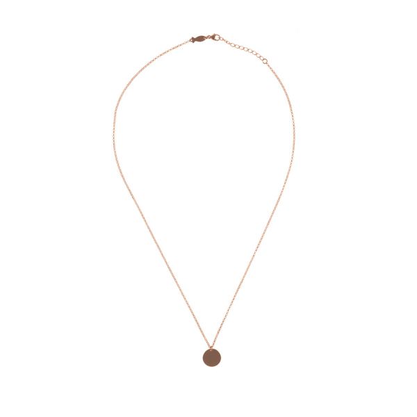 Elegante Halskette mit schlichtem Anhänger aus rosévergoldetem Sterling Silber: Jetzt versandkostenfrei im Perlenmarkt OnlineShop bestellen!