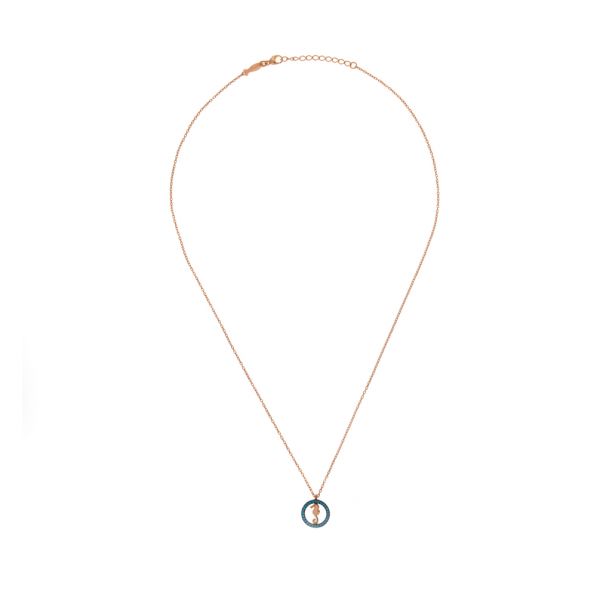 Entzückende Kurshuni Halskette aus rosévergoldetem Silber und Türkis mit bezauberndem Seepferdchen: Jetzt versandkostenfrei im Perlenmarkt OnlineShop bestellen!