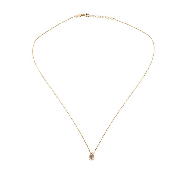 Herrliche Halskette aus rosévergoldetem Sterling Silber und funkelndem Tropfen-Anhänger: Jetzt versandkostenfrei im Perlenmarkt OnlineShop bestellen!