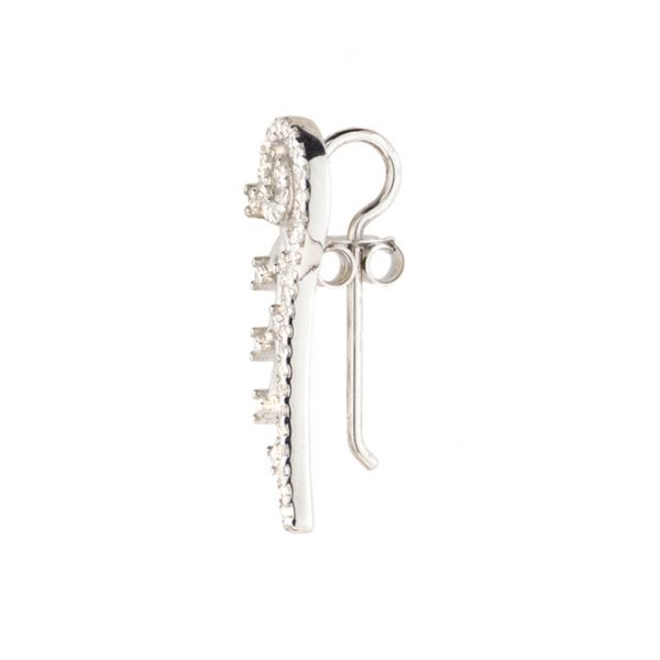 Wunderschöner  Ohrring mit verspielter Efeu-Ranke aus rhodiniertem Sterling Silber mit  Zirkonias: Jetzt versandkostenfrei im Perlenmarkt OnlineShop bestellen!