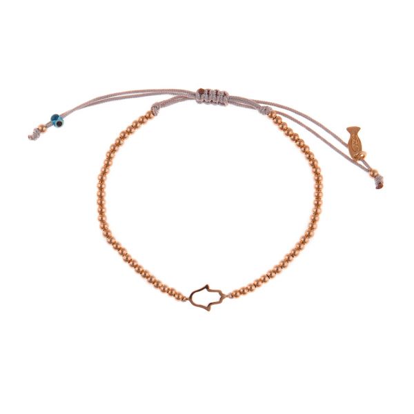 Wunderschönes Perlen-Armband mit schützender Hand der Fatima aus rosévergoldetem Sterling Silber. Kurshuni Schmuck wird in Istanbul handgefertigt. Jetzt versandkostenfrei im Perlenmarkt OnlineShop bestellen!