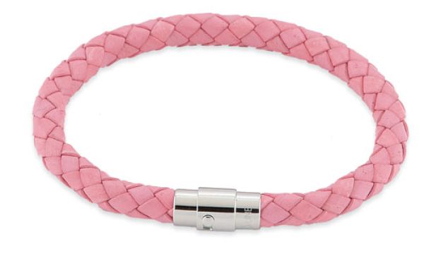 Putzuges kleines Lederarmband in Pink aus Leder mit praktischem Magnet-Verschluss aus Edelstahl: Jetzt versandkostenfrei im Perlenmarkt OnlineShop bestellen!