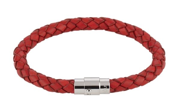 Geniales, rotes Alraune Armband aus Leder mit praktischem Magnet-Verschluss aus Edelstahl: Jetzt versandkostenfrei im Perlenmarkt OnlineShop bestellen!