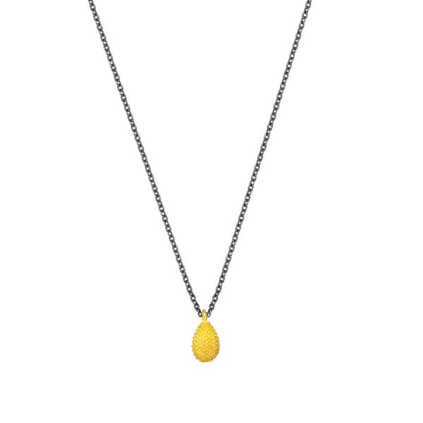 Die wunderschön winterweihnachtliche Halskette mit festlichem Kiefern-Zapfen aus 14 kt Gold von Krinaki Jewelry wartet schon im Perlenmarkt OnlineShop auf Dich! Jetzt entdecken!