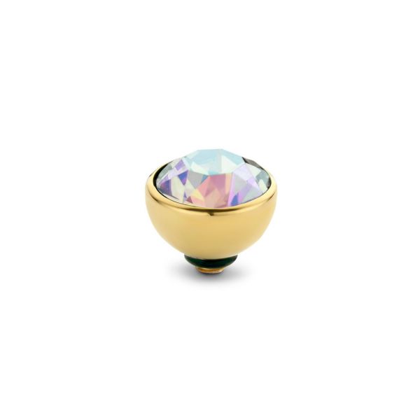 Funkelnder MelanO Ringaufsatz mit Zirkonia in den schillernden Farben des Nordlichts und goldener Fassung für alle Twisted Ringe. Der Aufsatz wird auf den Ring geschraubt und ist auswechselbar. Jetzt versandkostenfrei im Perlenmarkt OnlineShop bestellen!