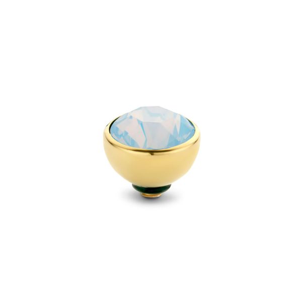 Bezaubernder MelanO Twisted Ringaufsatz mit mondsteinfarbenem Zirkonia und goldener Fassung für alle MelanO Twisted Ringe: Jetzt im Perlenmarkt OnlineShop bestellen!