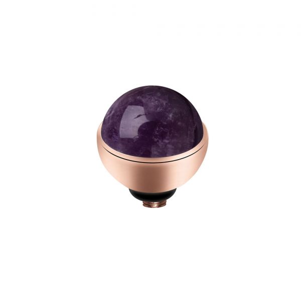 Großartiger MelanO Ringaufsatz aus Amethyst mit roségoldener Fassung, kombinierbar mit allen Twisted Ringen: Jetzt versandkostenfrei im Perlenmarkt OnlineShop bestellen!