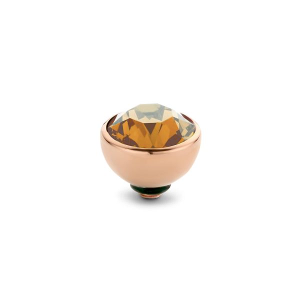 Funkelnder Ringaufsatz mit champagner-farbenem Zirkonia und roségoldener Fassung für alle Twisted Ringe. Der Aufsatz wird auf den Ring geschraubt und kann ausgetauscht werden. MelanO Twisted Schmuck jetzt versandkostenfrei im Perlenmarkt OnlineShop!