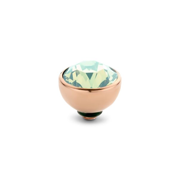 Entzückender MelanO Ringaufsatz mit Zirkonia in Kristallgrün mit roségoldener Fassung für alle Twisted Ringe. Der Aufsatz wird auf den Ring geschraubt und kann ausgetauscht werden. MelanO Twisted Schmuck jetzt versandkostenfrei im Perlenmarkt OnlineShop!