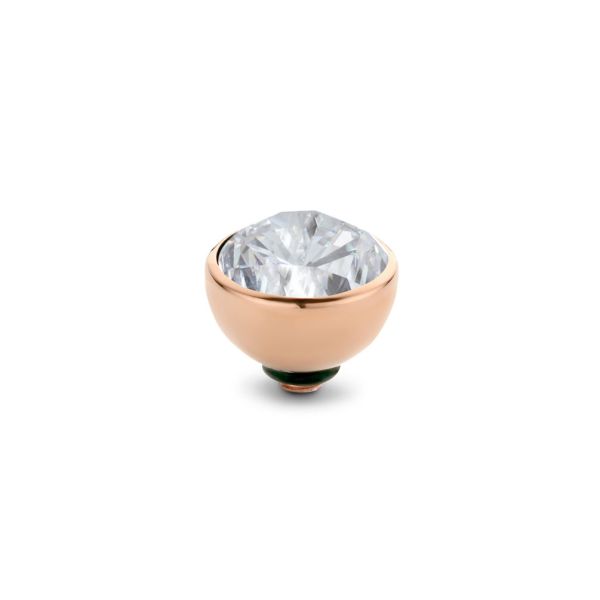 Funkelnder MelanO Ringaufsatz mit Crystal Zirkonia und roségoldener Fassung für alle Twisted Ringe. Der Aufsatz wird auf den Ring geschraubt und kann ausgetauscht werden. MelanO Twisted Schmuck jetzt versandkostenfrei im Perlenmarkt OnlineShop bestellen!