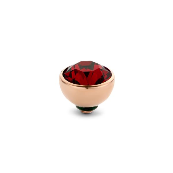 Funkelnder MelanO Twisted Ringaufsatz mit rubinrotem Zirkonia und roségoldener Fassung, kombinierbar mit allen MelanO Twisted Ringen. Jetzt versandkostenfrei im Perlenmarkt OnlineShop bestellen!