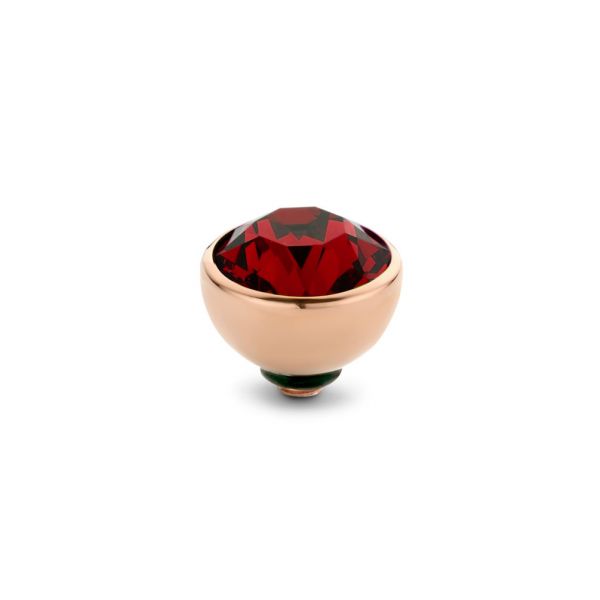 Wunderschöner Ringaufsatz mit Zirkonia in funkelndem Rubinrot und roségoldener Fassung für alle MelanO Twisted Ringe. Jetzt versandkostenfrei im Perlenmarkt OnlineShop bestellen!