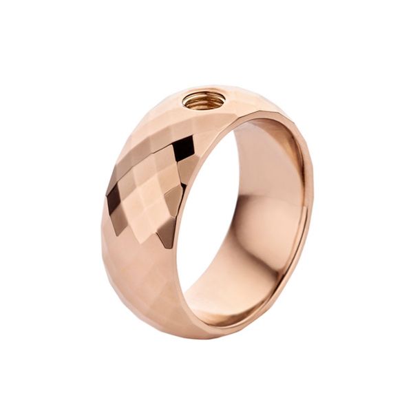 Fabelhafter, facettierter MelanO Ring in Roségold für alle Vivid Ringaufsätze. Vivid ist ein Schmuck System aus Ringen und Ringaufsätzen. Der Ringaufsatz kann beliebig oft gewechselt werden. Jetzt versandkostenfrei im Perlenmarkt OnlineShop bestellen!