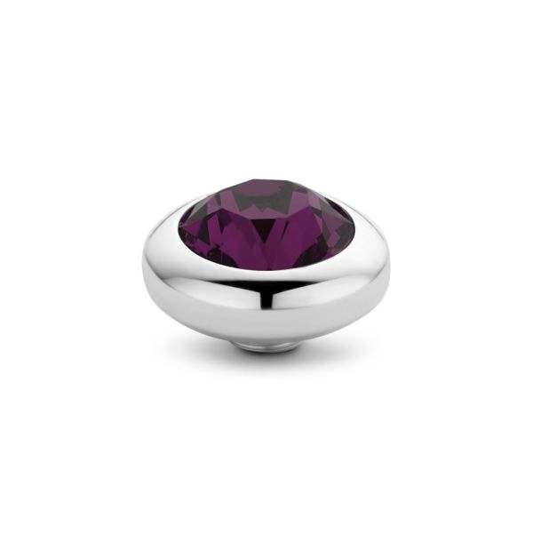 Bezaubernder Ringaufsatz mit funkelndem Zirkonia in Aubergine und Edelstahl-Fassung für alle MelanO Vivid Ringe. Jetzt versandkostenfrei im Perlenmarkt OnlineShop bestellen!